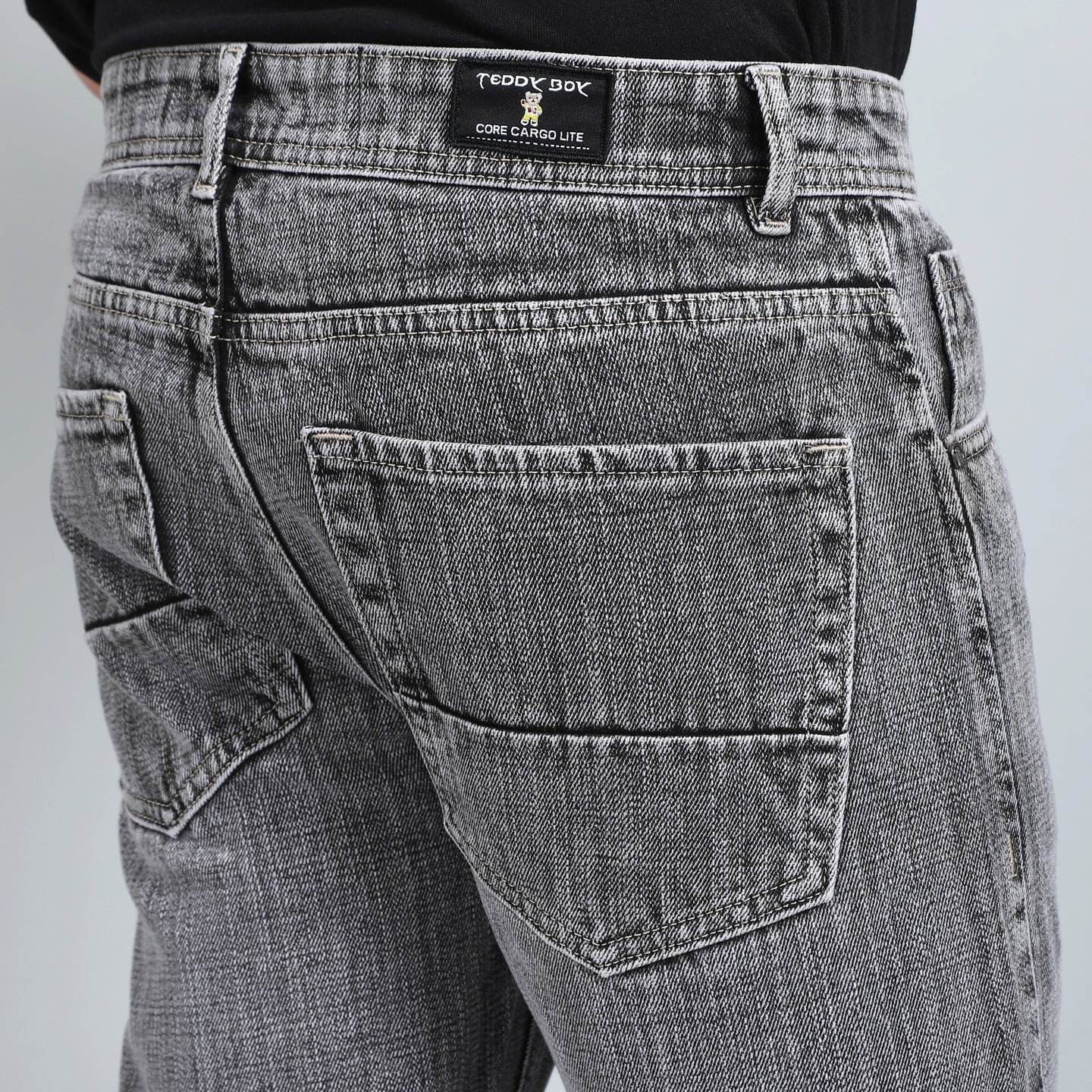 LIGHT GREY BAGGY FIT JEAN TEDDY 4753-2